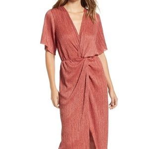 All in Favor Dusty Rose Midi Dress